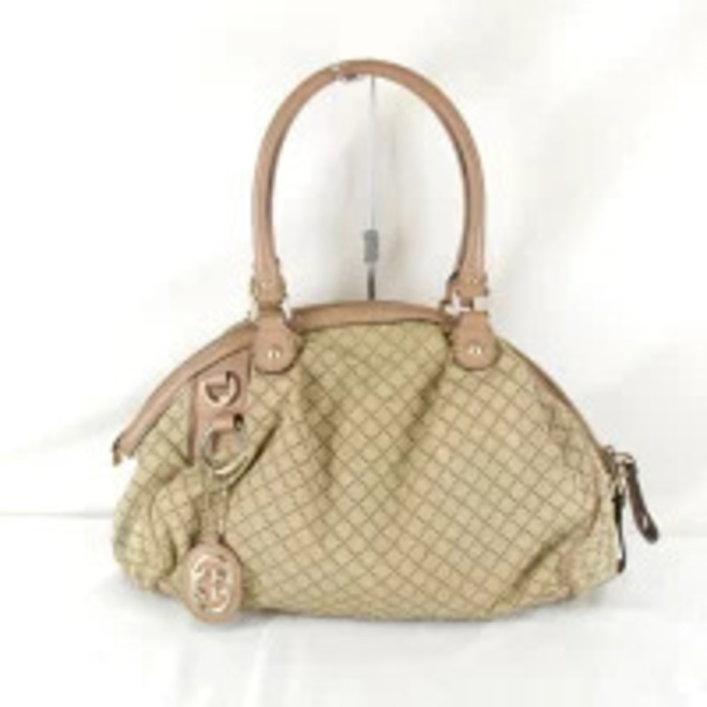 Gucci Diamante Sukey Bag Handbag Canvas Beige